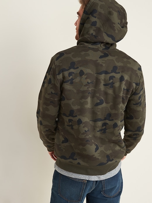 Image number 2 showing, Camo-Print Sherpa-Lined Zip Hoodie