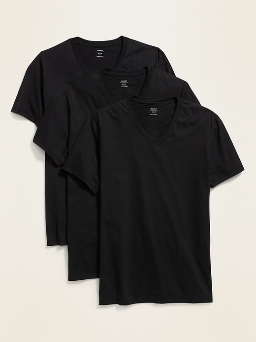 View large product image 1 of 1. Go-Dry V-Neck T-Shirt 3-Pack