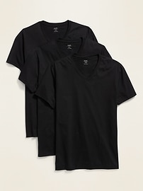Image number 1 showing, Go-Dry V-Neck T-Shirt 3-Pack