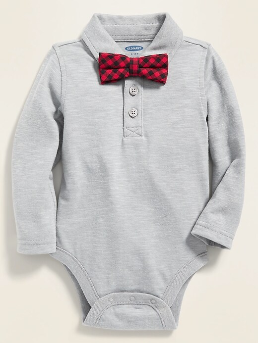 View large product image 1 of 3. Polo Bodysuit & Bow-Tie Set for Baby