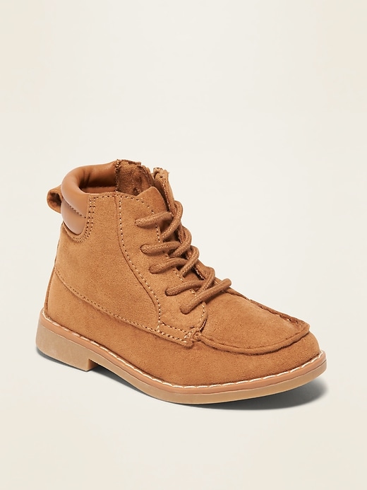 View large product image 1 of 4. Faux-Suede Boots for Toddler Boys