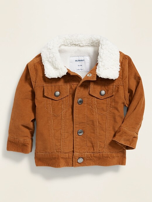 View large product image 1 of 2. Corduroy Sherpa-Collar Trucker Jacket for Baby