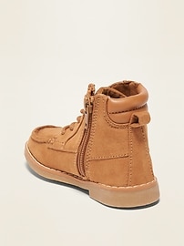 View large product image 3 of 4. Faux-Suede Boots for Toddler Boys