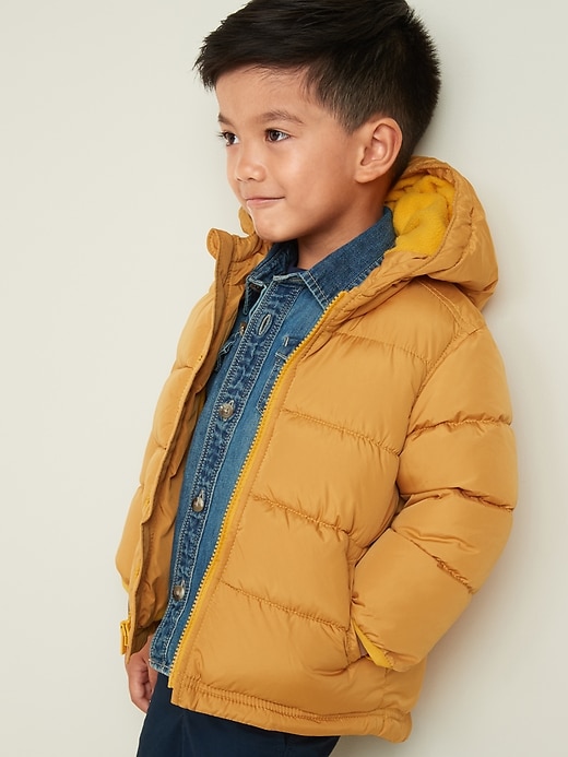 View large product image 1 of 1. Frost-Free Hooded Puffer Jacket for Toddler Boys