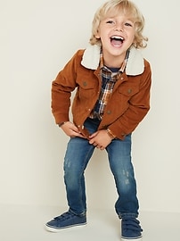 View large product image 3 of 4. Sherpa-Lined Corduroy Trucker Jacket for Toddler Boys