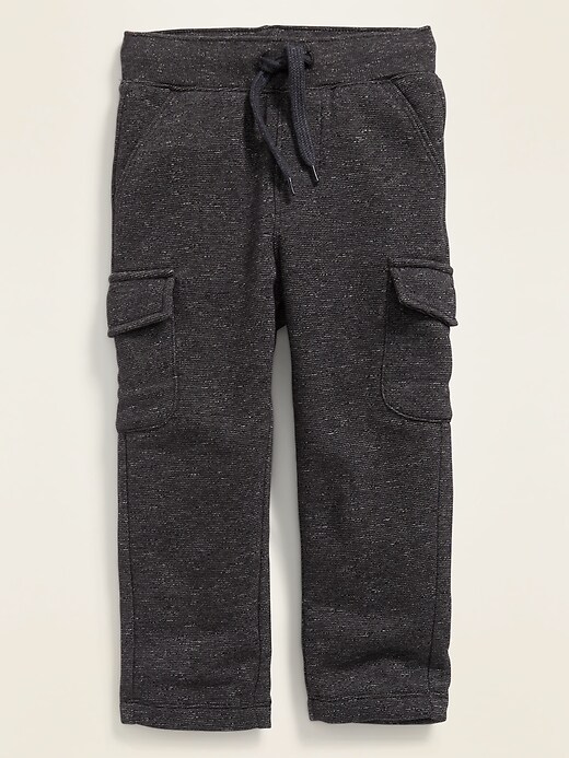 View large product image 1 of 1. Functional-Drawstring Cargo Sweatpants for Toddler Boys
