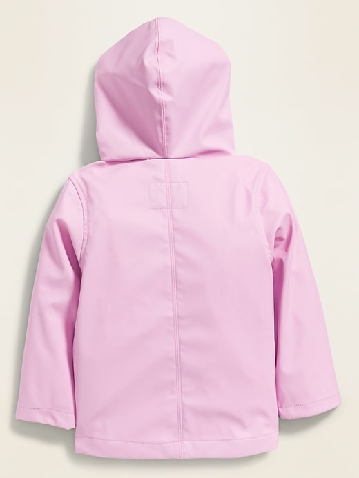 View large product image 2 of 4. Hooded Dinosaur Critter Rain Jacket for Toddler Girls