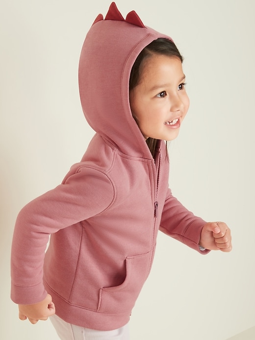 View large product image 1 of 1. Critter Zip Hoodie for Toddler Girls