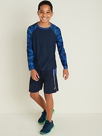 View large product image 3 of 3. Ultra-Soft Breathe ON Go-Dry Camo-Sleeve Tee for Boys