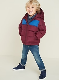 View large product image 3 of 4. Frost-Free Color-Blocked Puffer Jacket for Toddler Boys