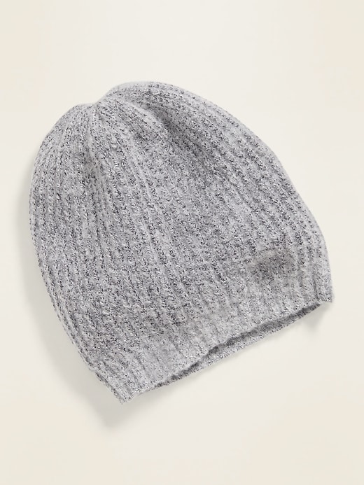 View large product image 2 of 2. Soft-Brushed Shaker-Stitch Beanie for Women