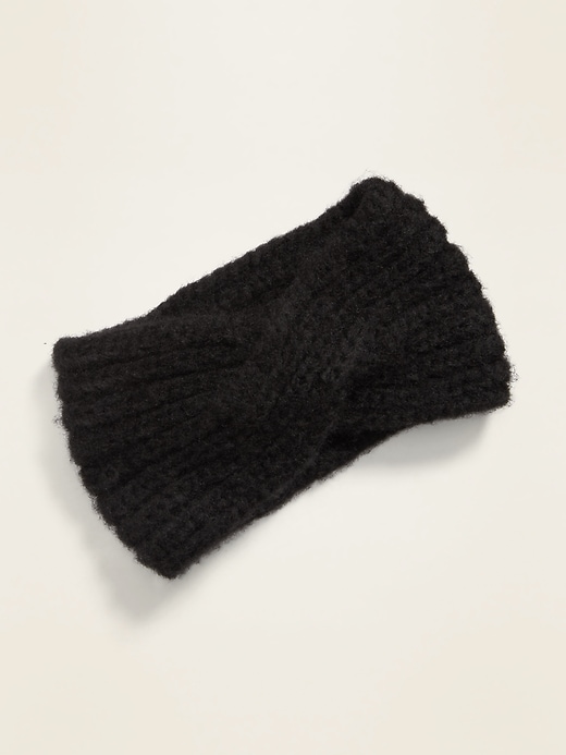 View large product image 2 of 2. Soft-Brushed Shaker-Stitch Earwarmer for Women