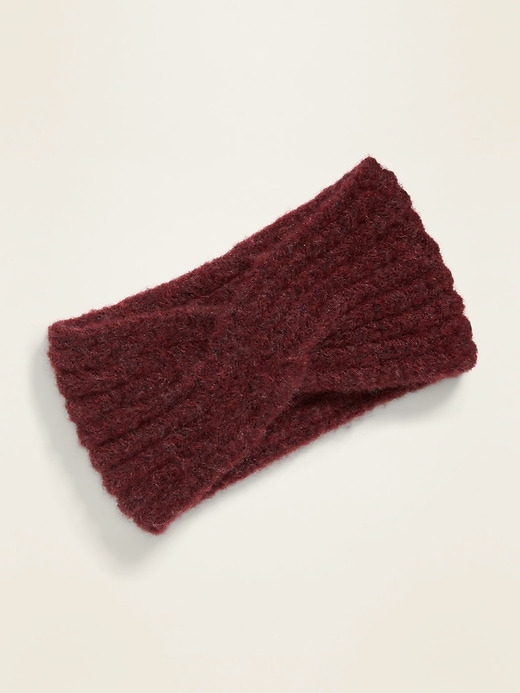 View large product image 2 of 2. Soft-Brushed Shaker-Stitch Earwarmer for Women
