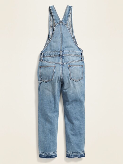 View large product image 2 of 3. Distressed Let-Down Hem Jean Overalls for Girls