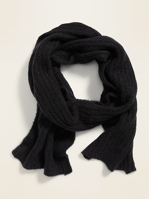 View large product image 2 of 2. Soft-Brushed Shaker-Stitch Scarf for Women