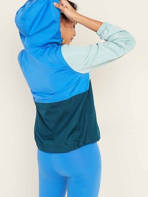 Image number 2 showing, Go-H20 Water-Resistant Color-Blocked Anorak for Women
