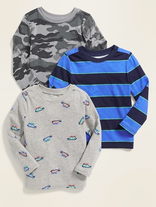 View large product image 1 of 1. Crew-Neck Tee 3-Pack for Toddler Boys