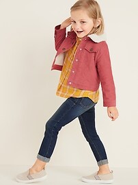 View large product image 3 of 4. Sherpa-Lined Corduroy Trucker Jacket for Toddler Girls