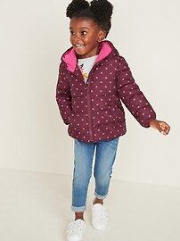 View large product image 3 of 4. Hooded Frost-Free Puffer Jacket for Toddler Girls