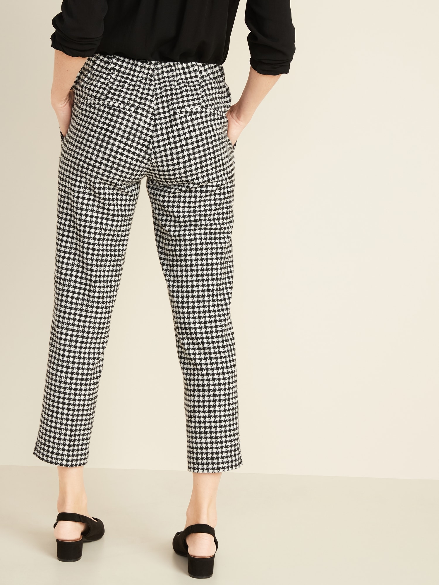 Old navy mid rise best sale pull on straight pants