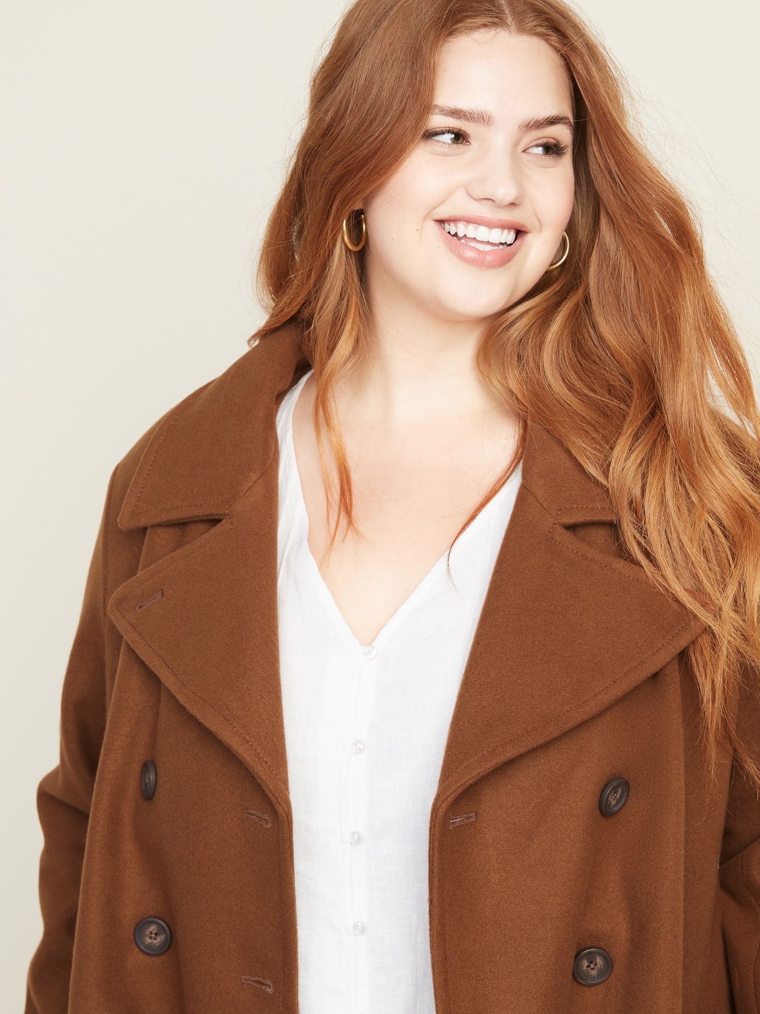 Plus Size Double Breasted Peacoat Old Navy