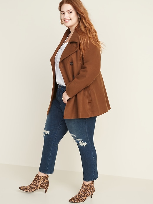 Image number 3 showing, Plus-Size Double-Breasted Peacoat