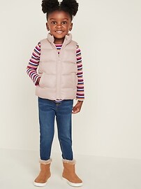 View large product image 3 of 4. Frost-Free Quilted Puffer Vest for Toddler Girls