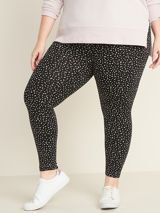 View large product image 1 of 1. Plus-Size Printed Leggings