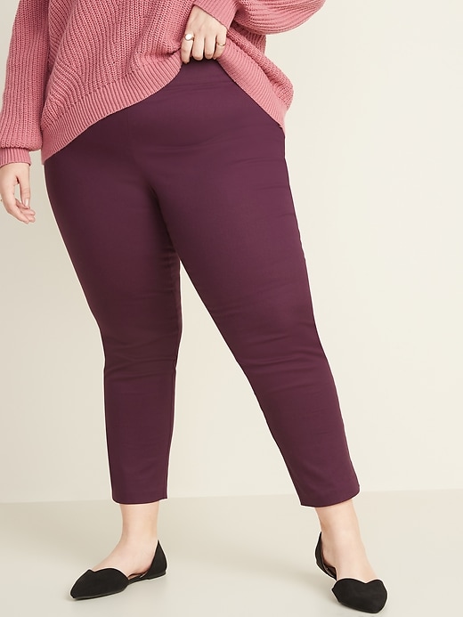 View large product image 1 of 3. High-Waisted Plus-Size Pull-On Pants
