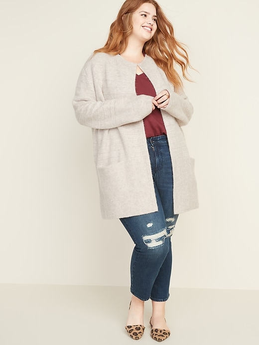 View large product image 1 of 1. Relaxed Plus-Size Cardi-Coat