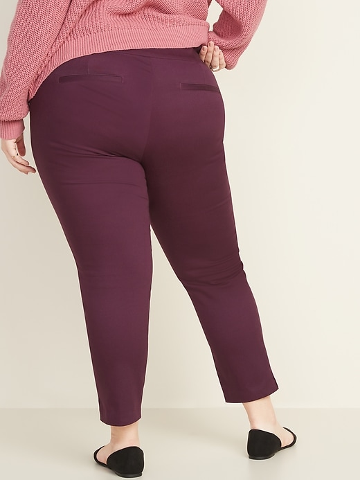 View large product image 2 of 3. High-Waisted Plus-Size Pull-On Pants