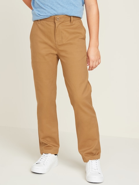 Straight Built-In Flex Uniform Pants For Boys - Bandolier Brown
