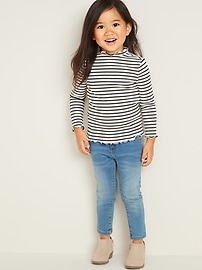 View large product image 3 of 4. Fitted Ruffle-Trim Rib-Knit Top for Toddler Girls