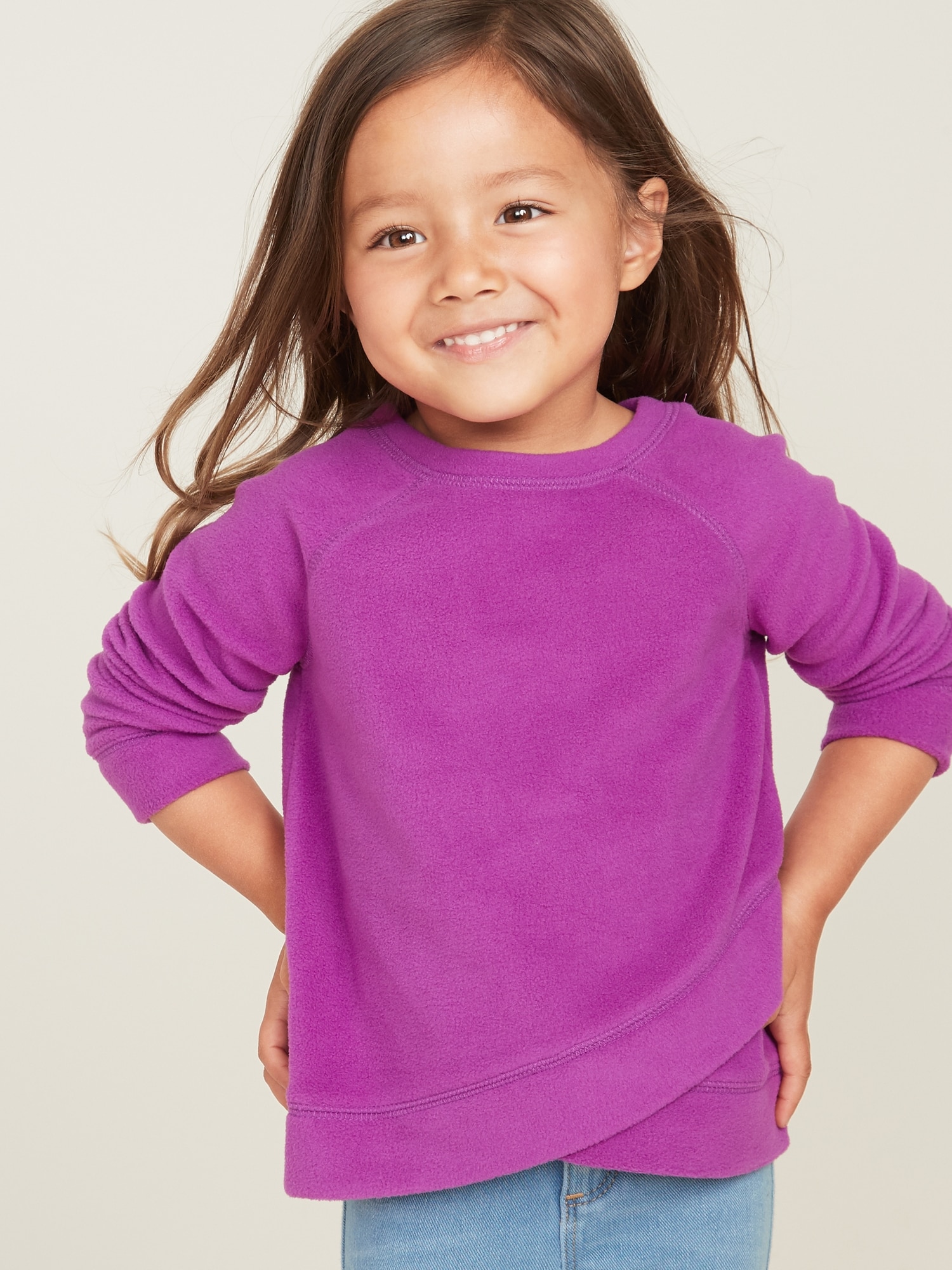 Micro Performance Fleece Surplice-Hem Top for Toddler Girls | Old Navy