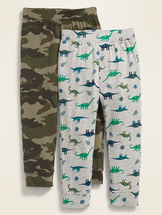 View large product image 1 of 2. 2-Pack Printed Jersey Joggers for Toddler Boys