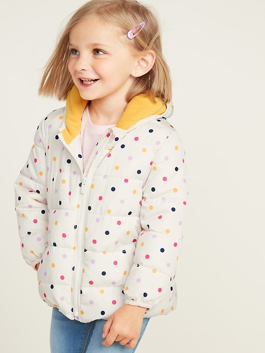 View large product image 1 of 1. Hooded Frost-Free Puffer Jacket for Toddler Girls