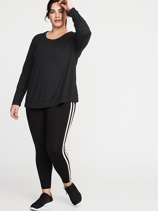 Image number 3 showing, Lightweight Jersey Plus-Size Pullover Hoodie