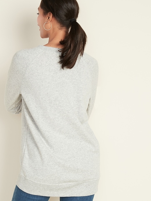 Image number 2 showing, Boyfriend French Terry Tunic Sweatshirt for Women