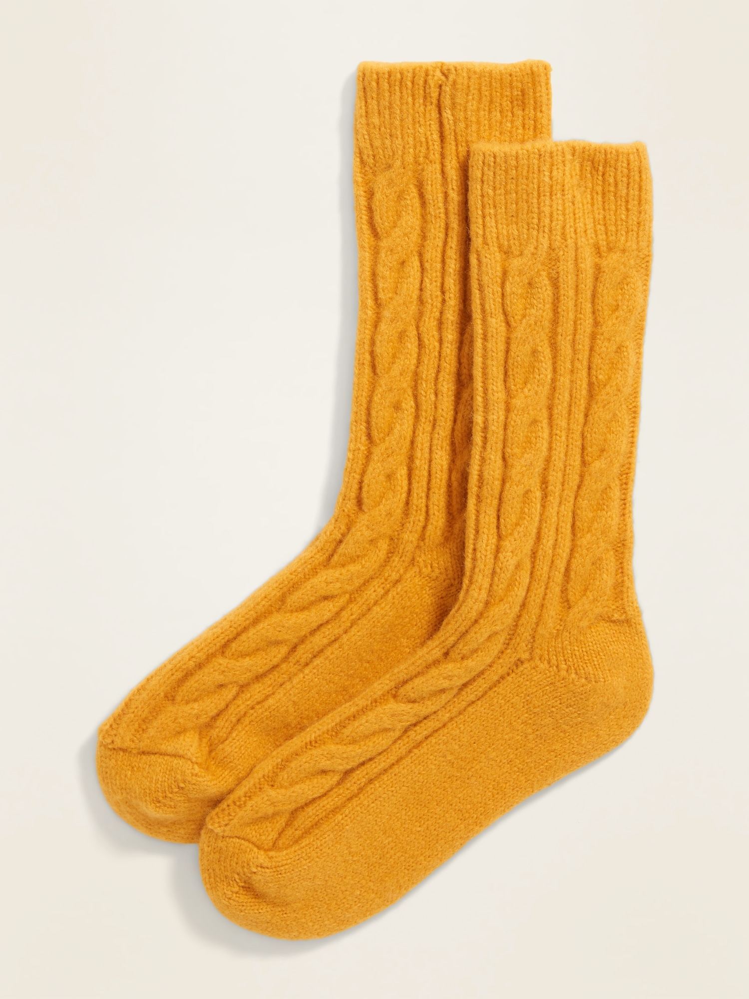 Soft-Brushed Cable-Knit Socks for Women | Old Navy