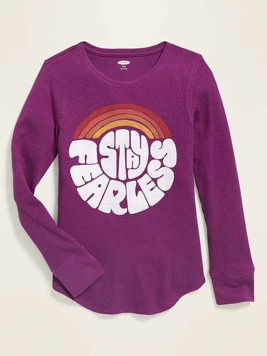 View large product image 1 of 1. Thermal-Knit Long-Sleeve Tee for Girls