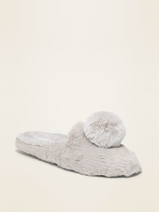 Image number 1 showing, Pom-Pom Slippers for Women