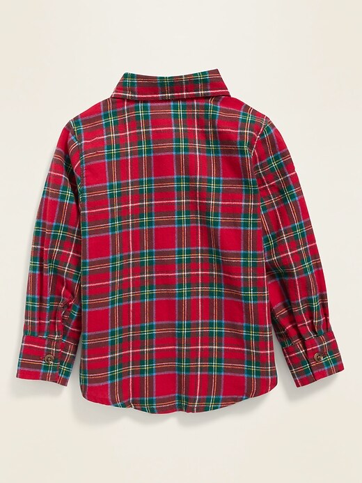 View large product image 2 of 4. Plaid Twill Shirt for Toddler Boys