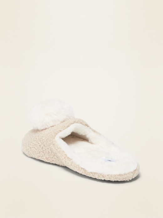 Image number 4 showing, Sherpa Pom-Pom Slippers for Women