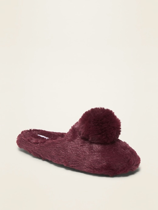 View large product image 1 of 1. Pom-Pom Slippers for Women