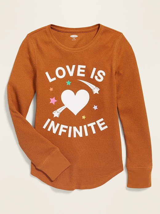 View large product image 1 of 1. Thermal-Knit Long-Sleeve Tee for Girls