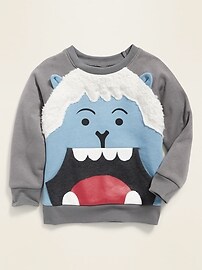 View large product image 4 of 4. Critter-Graphic Yeti Sweatshirt for Toddler Boys