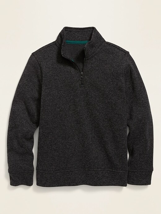 View large product image 1 of 1. Sweater-Fleece 1/4-Zip Pullover for Boys