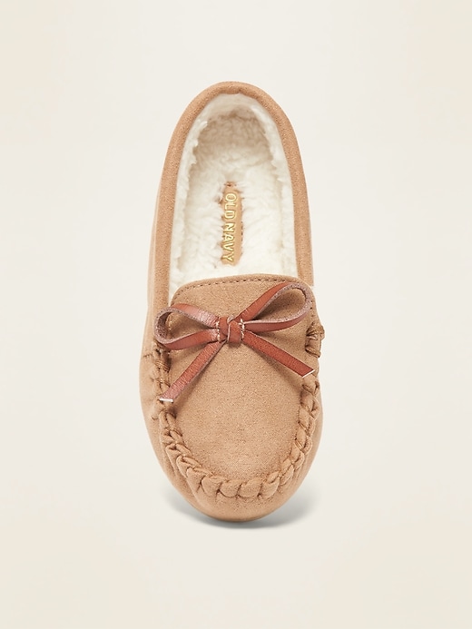 View large product image 2 of 4. Sueded Sherpa-Lined Moccasins for Toddler Boys