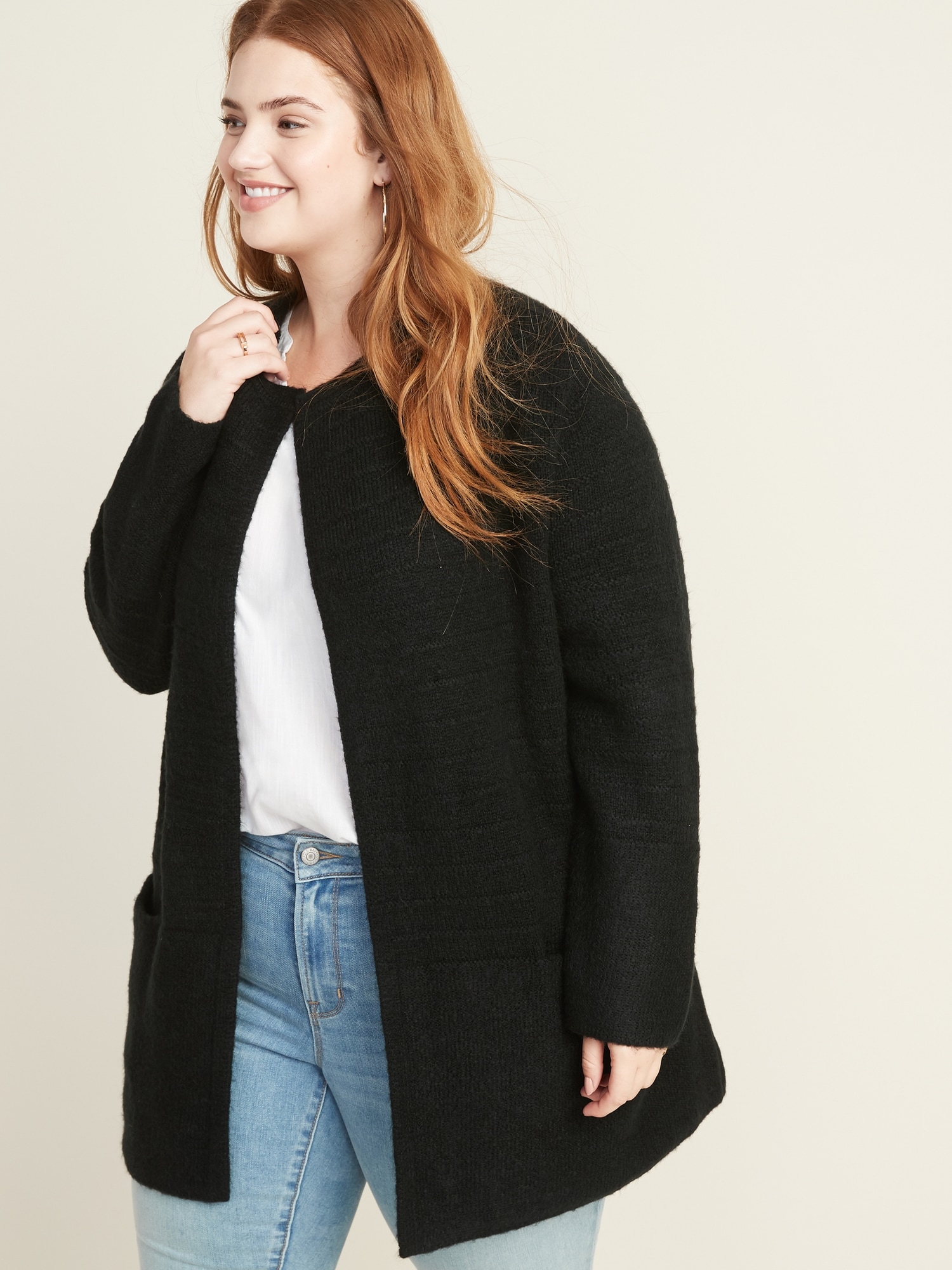 Old navy plus top size wool coats