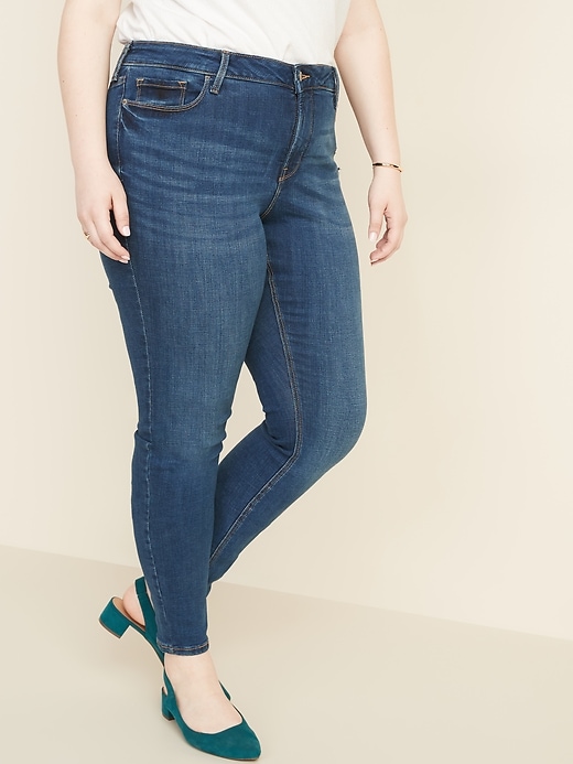 Image number 1 showing, High-Waisted Secret-Slim Pockets Plus-Size Distressed Rockstar Jeans